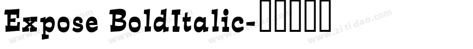 Expose BoldItalic字体转换